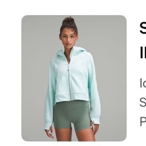 Lululemon Athletica Light Mint Green Zip-Up Hoodie size XS/S